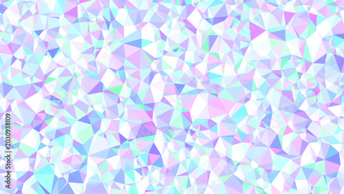 ホログラム風 ポリゴンテクスチャ パステル背景イラスト Hologram-style polygon texture
