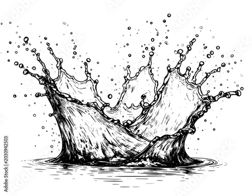 water splash isolated on white background