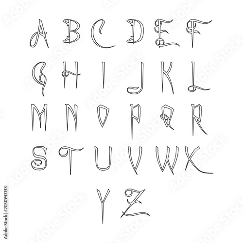 Alphabet Letter Logo Vector Set – Modern A to Z Monogram Branding Collection Template
