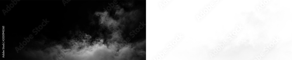 Fototapeta premium Movement of light clouds across a transparent sky on a sunny day in an open area