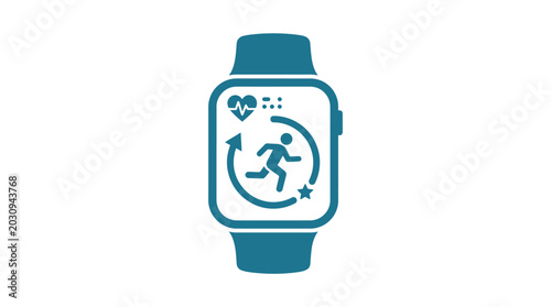 Foto Smartwatch with fitness tracker display.