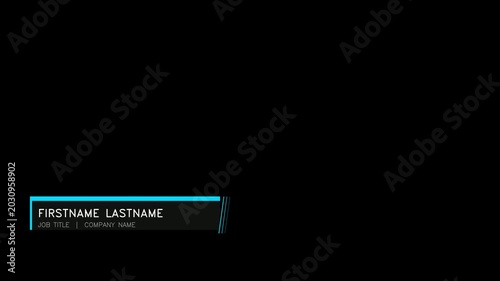 Corporate Slash Lower Third Animation 4K - Professional Name Title Overlay Motion Graphics