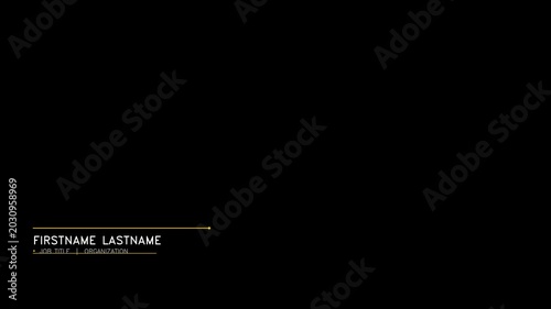 Minimal Line Draw Lower Third Animation 4K - Clean Elegant Name Title Motion Graphics