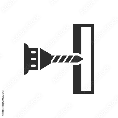 Fotografi Make a hole in the wall icon. Monochrome black and white symbol