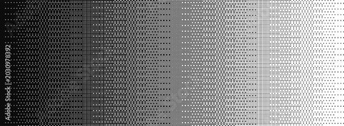 Bitmap pixel texture pattern with grunge mosaic dots. Horizontal gradient effect a retro game conceptual background.