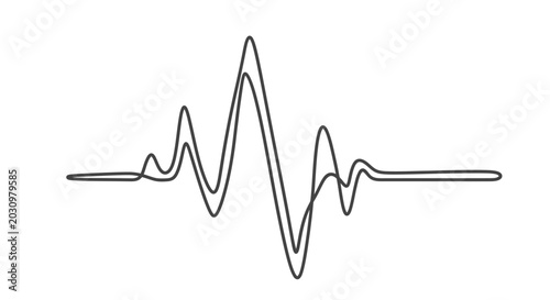 Photos Abstract sound wave on a white background