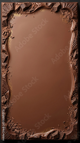  elegant chocolate-themed book cover design. Thick chocolate texture on the edges