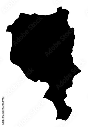 Photos A contour map of Ticino. Swiss canton silhouette