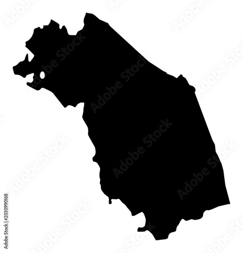 Fotografie A contour map of Marche. Italian region silhouette