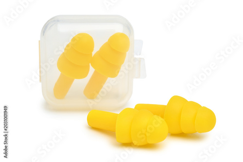 Canvastavla Yellow earplugs