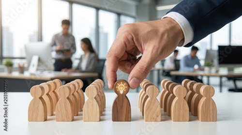Business Leader Selecting Talent with Innovative Idea Concept