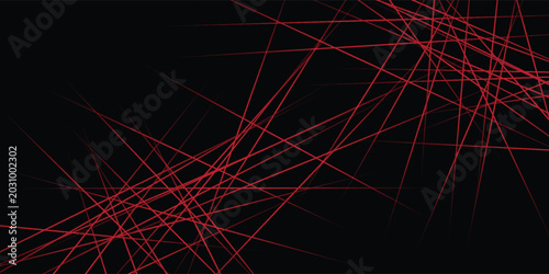 Photos Futuristic dark background with dense overlapping sharp red light beams creating