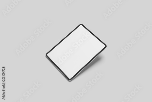Blank Tablet Mockup - 3D Illustration