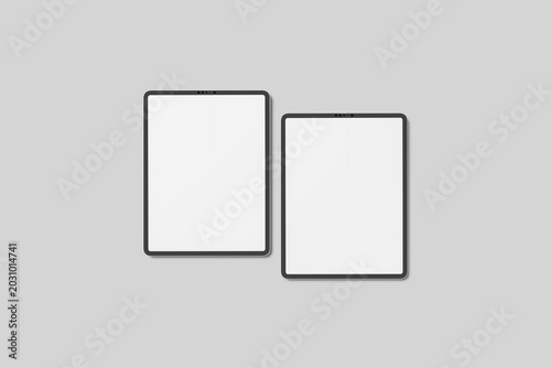 Blank Tablet Mockup - 3D Illustration