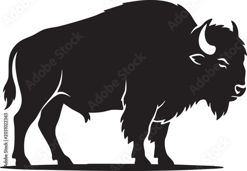 Bild auf Leinwand Black rhino silhouette vector illustration of a wild rhinoceros animal icon