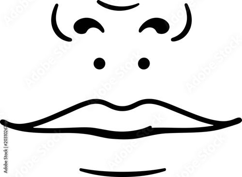 Photography Minimalist Monkey Face Close-Up Line Art - Simple and Playful