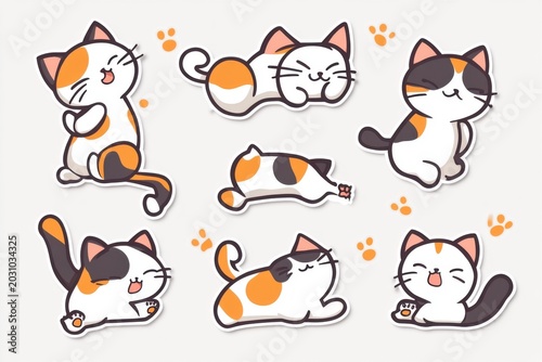 animal, cartoon, cat, kittens,, illustration, head, set, icon, pet, face, cute, baby, animals, character, collection, design, zoo