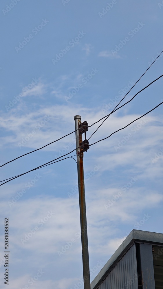 Fototapeta premium high voltage power lines