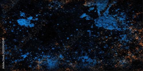 Foto Dark blue galaxy night sky with glowing stars and cosmic nebula background