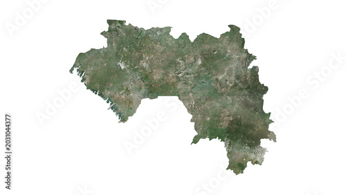 Konstfotografi High Detailed GUINEA Map PNG, Geographic Relief and Terrain Illustration of GUIN