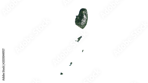Fotografía High Detailed Saint Vincent and The Grenadines Map PNG, Geographic Relief and Te