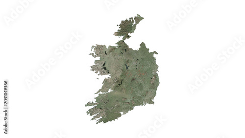 Photography High Detailed IRELAND Map PNG, Geographic Relief and Terrain Illustration of IRE