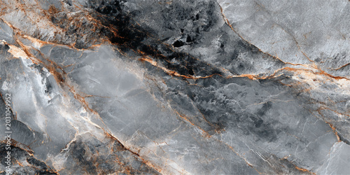 Fotografía A macro texture of melting blue ice on a natural stone surface reveals an abstra