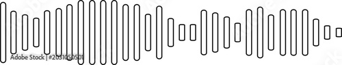 Konstfotografi Black waves icon representing wireless communication, signal transmission, broad