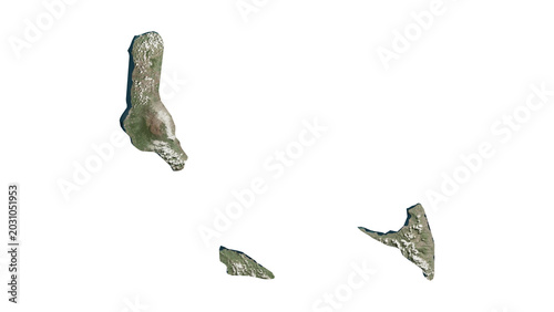 High Detailed COMOROS Map PNG, Geographic Relief and Terrain Illustration of COMOROS