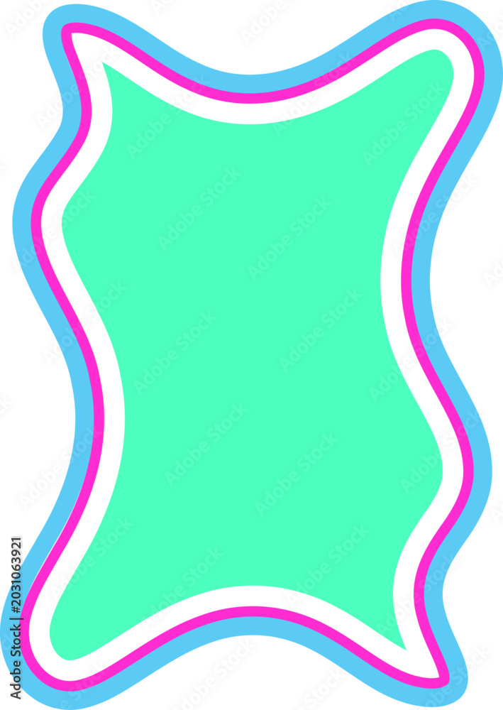 Fototapeta premium Fluid Wavy Frame