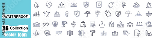 Foto Waterproof vector icons