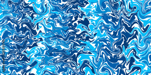 Fotografi Wave water pattern line icon logo background vector wavy undulate logo
