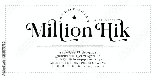 Obraz na płótnie Luxury serif font in modern style