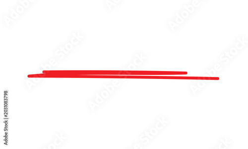 abstract simple red underline vector art.