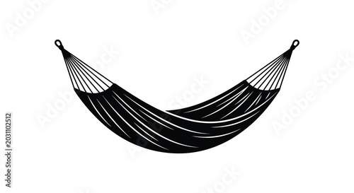 hammock silhouette on white background