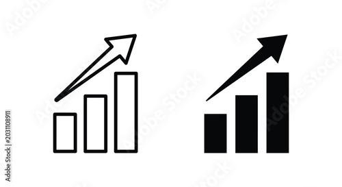 growth chart with upward arrow silhouette