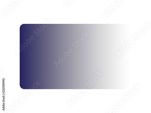 Gradient rectangle with rounded corners isolated on transparent background