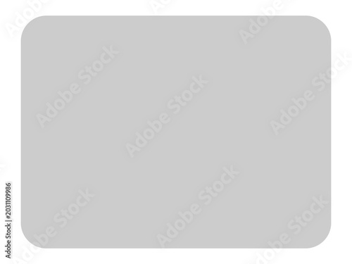 Gray rectangle shape isolated on transparent background