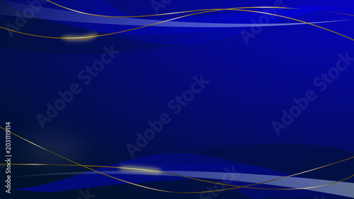 Abstract Blue and Gold Wave 4k Background