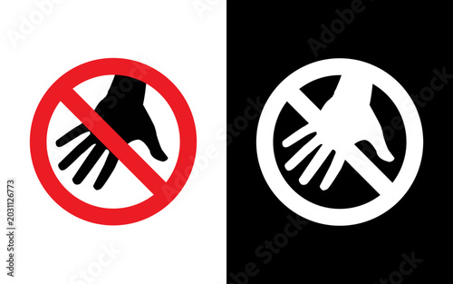 Do not touch icon vector SVG