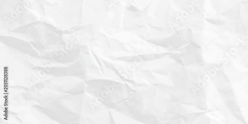 Paper texture Crumpled White. white and gray crumpled paper texture background. crush paper so that it becomes creased and wrinkled. Top view.