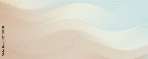 Foto Tranquil soft beige blending into light blue smooth wavy layered surface