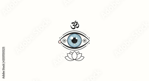Photos Third Eye Om Symbol Lotus Flower Vision Spirituality Concept