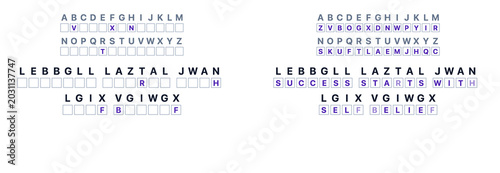 Motivational Letter Cipher Puzzle Brain Teaser