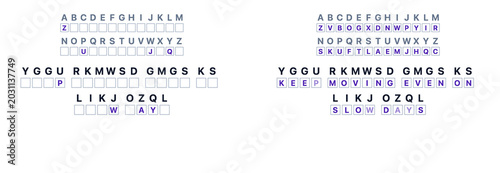 Letter Cryptogram Puzzle with Motivational Quote