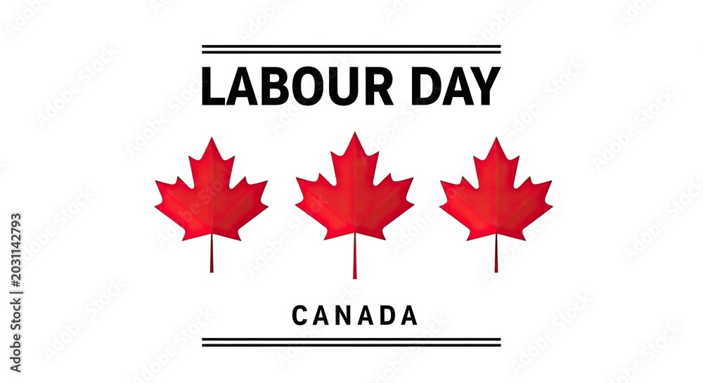 Fototapeta premium Canada labour day celebration graphic