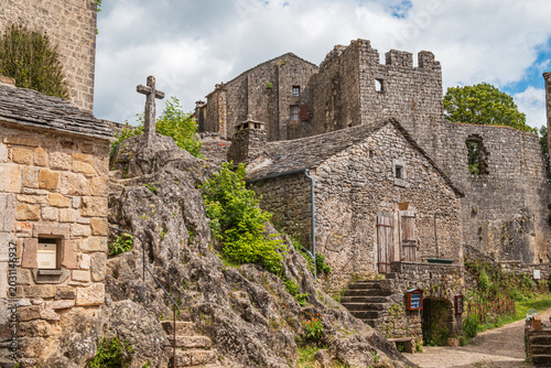 Le village médiéval de La Couvertoirade, beau village de l'Aveyron - France