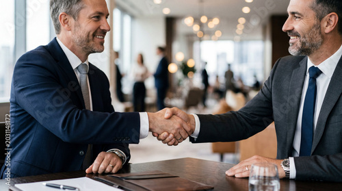 two businessmen shaking hands