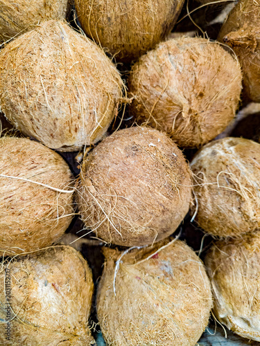 Small coconuts on a stall