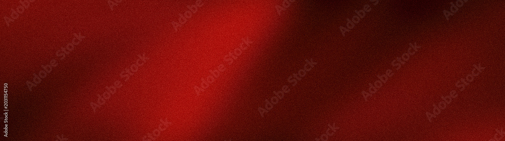 Fototapeta premium Modern abstract wide grainy background in deep red black and dark crimson shades